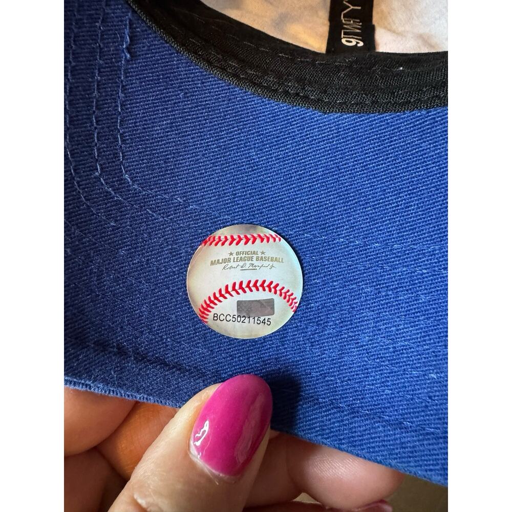 Chicago Cubs Hat Cap Strap Back MLB Baseball Blue Red Unisex One Size New Era - Picture 5 of 11